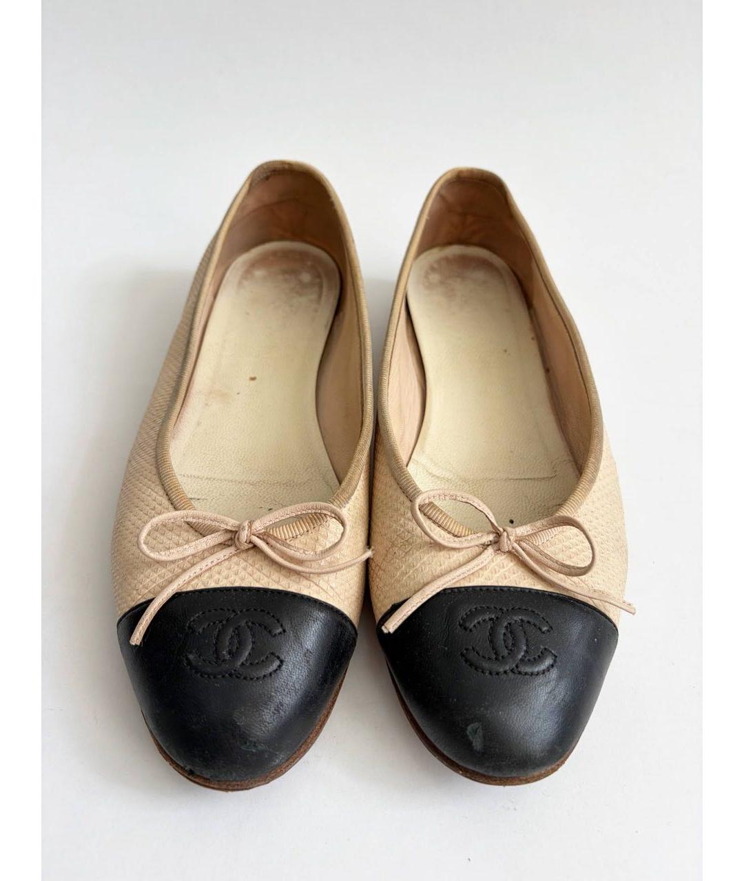 CHANEL Мульти кожаные балетки, фото 3