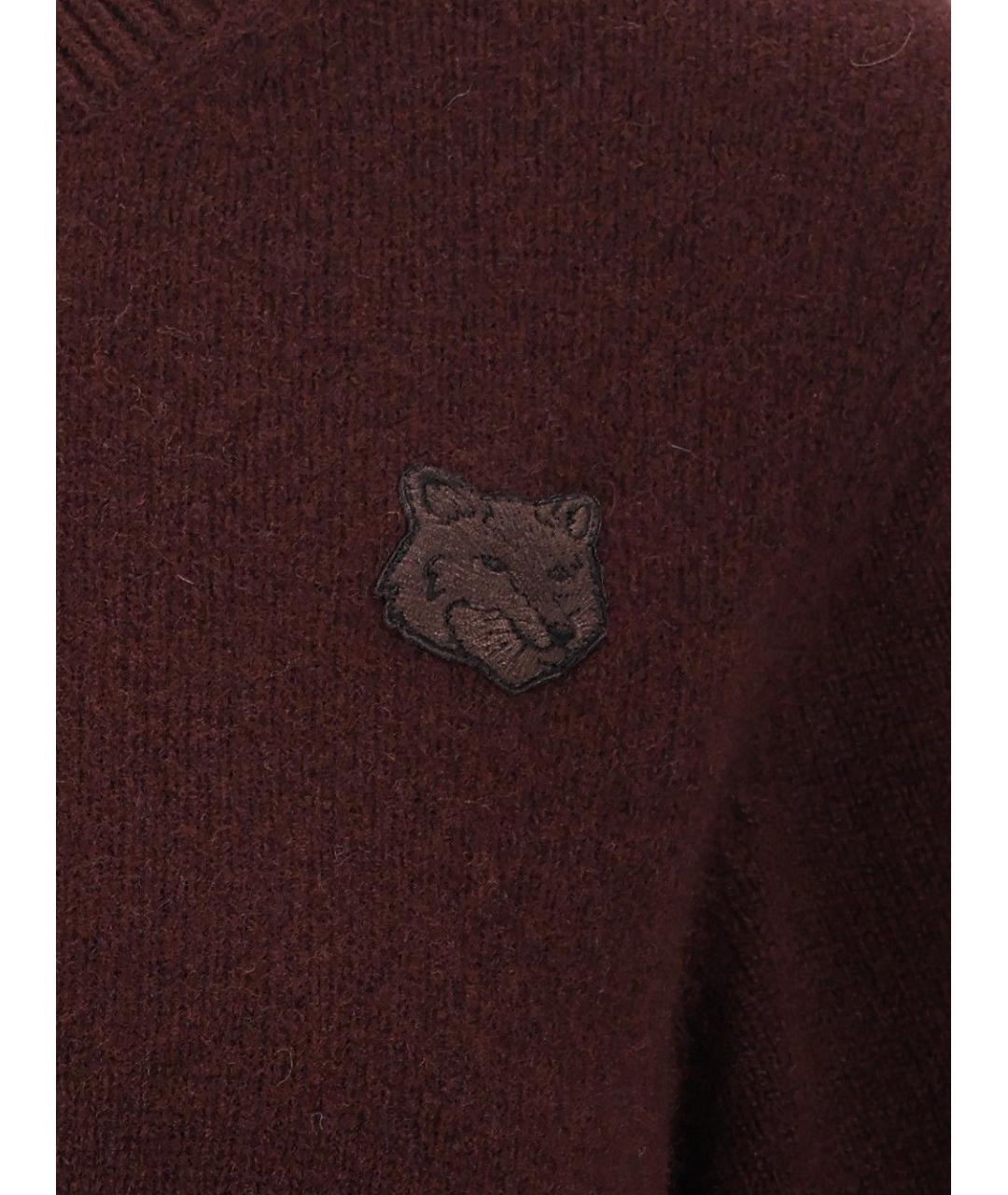 MAISON KITSUNE Коричневый шерстяной джемпер / свитер, фото 3