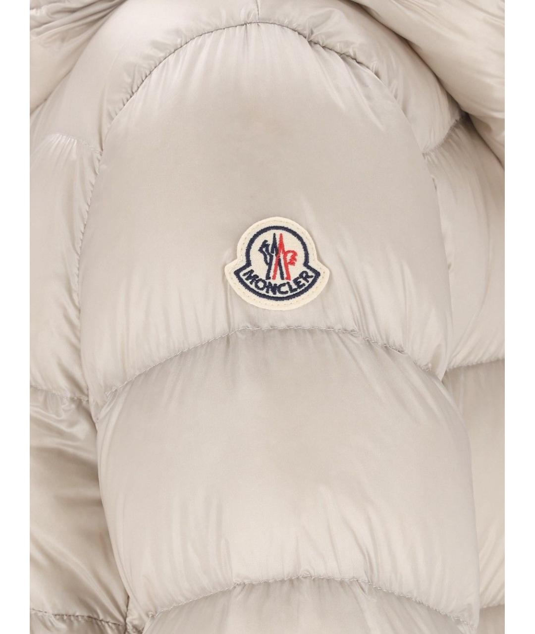 MONCLER Белая полиамидовая куртка, фото 4