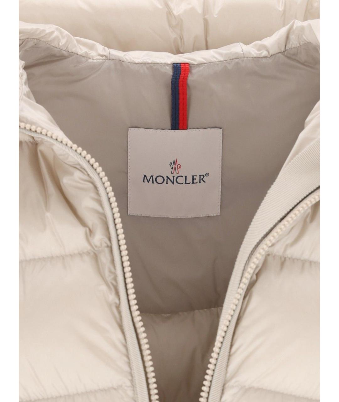 MONCLER Белая полиамидовая куртка, фото 5