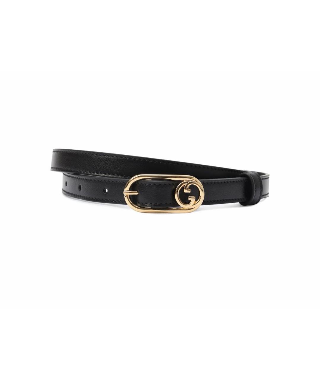 GUCCI Черный кожаный ремень, фото 9