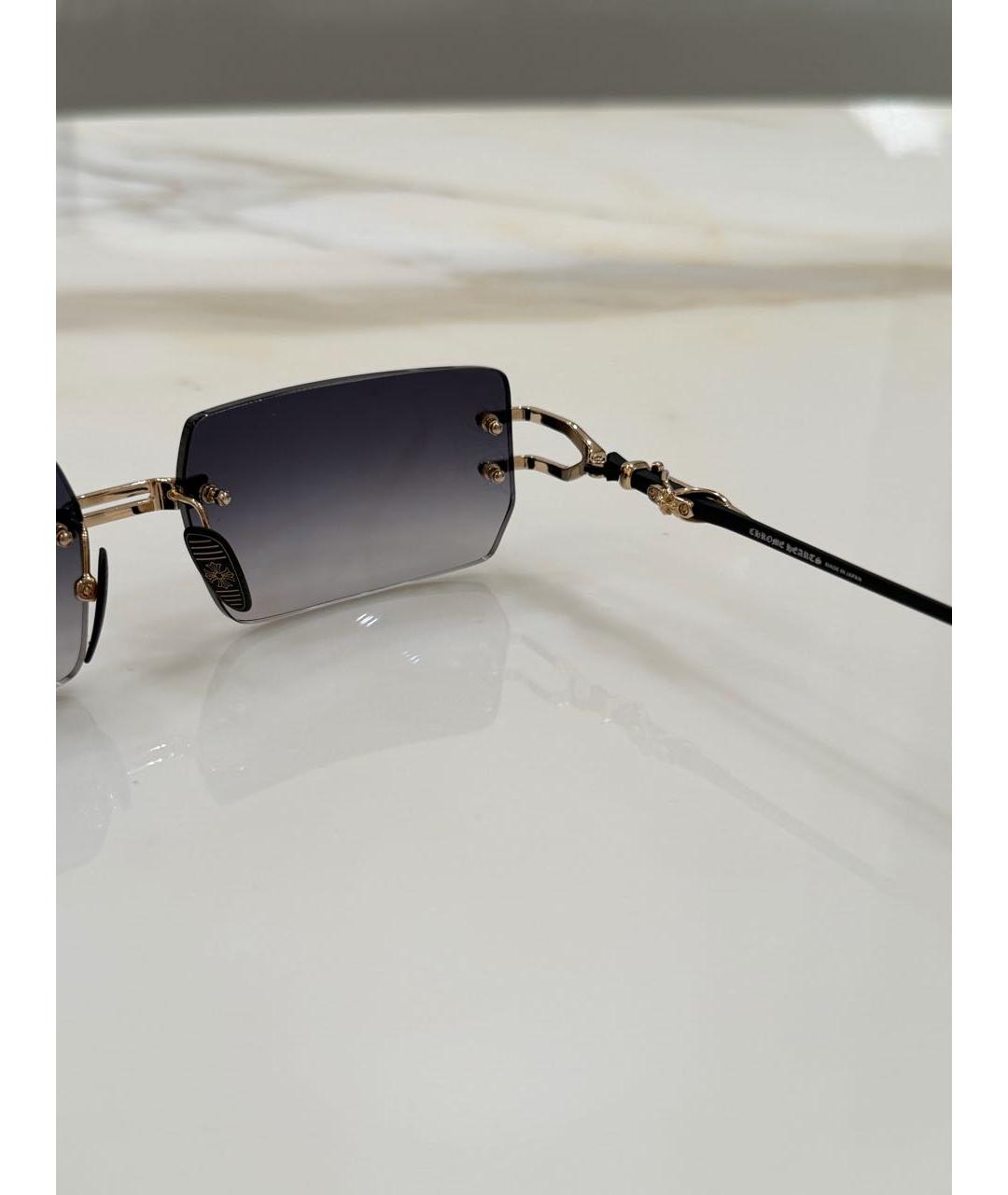 CHROME HEARTS Фиолетовые металлические солнцезащитные очки, фото 3