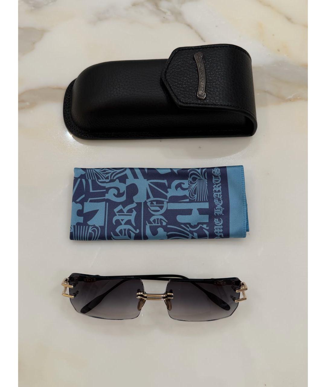CHROME HEARTS Фиолетовые металлические солнцезащитные очки, фото 5