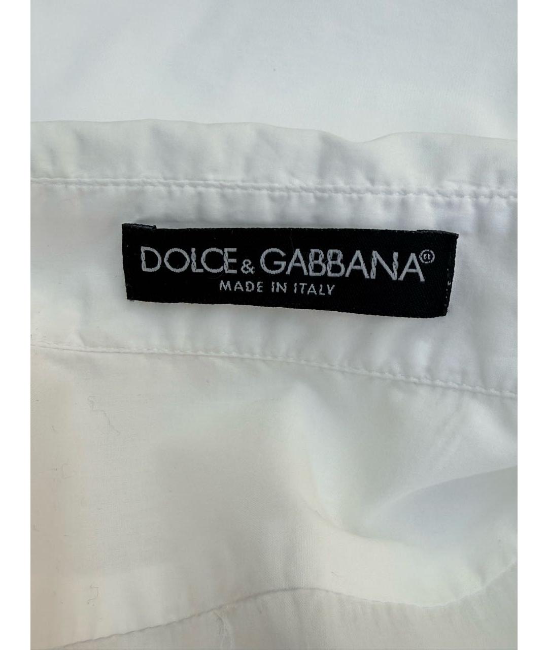 DOLCE&GABBANA Белая хлопковая рубашка, фото 3