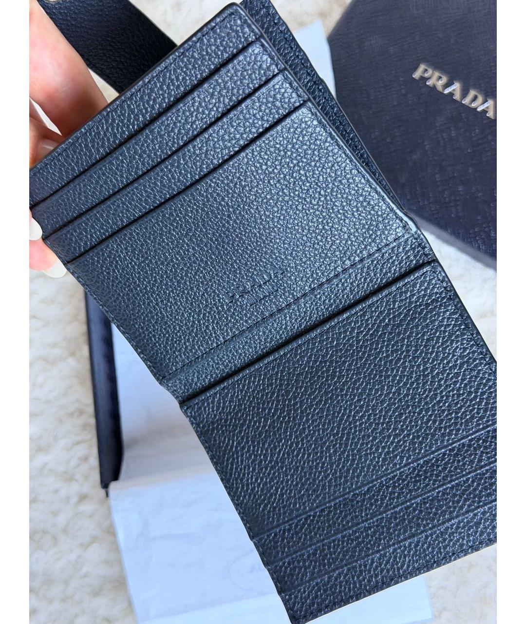 PRADA Темно-синий кожаный кардхолдер, фото 5