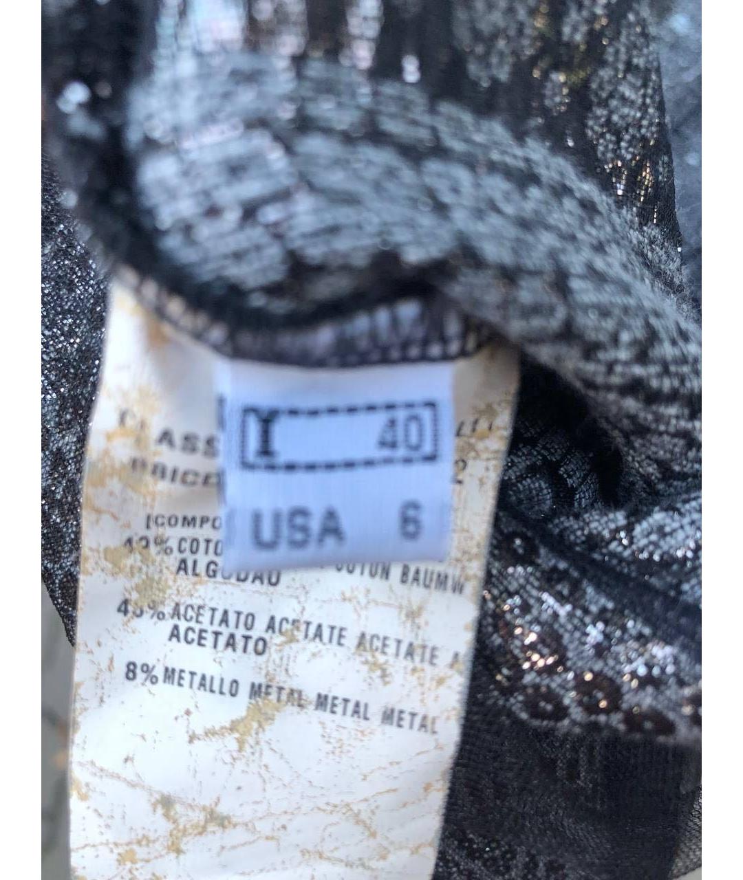 ROBERTO CAVALLI Серебряная вискозная майка, фото 3