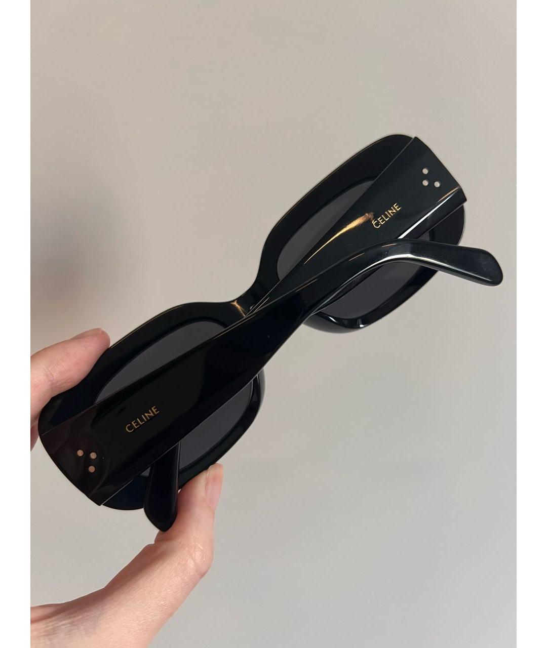 CELINE Черные пластиковые солнцезащитные очки, фото 3