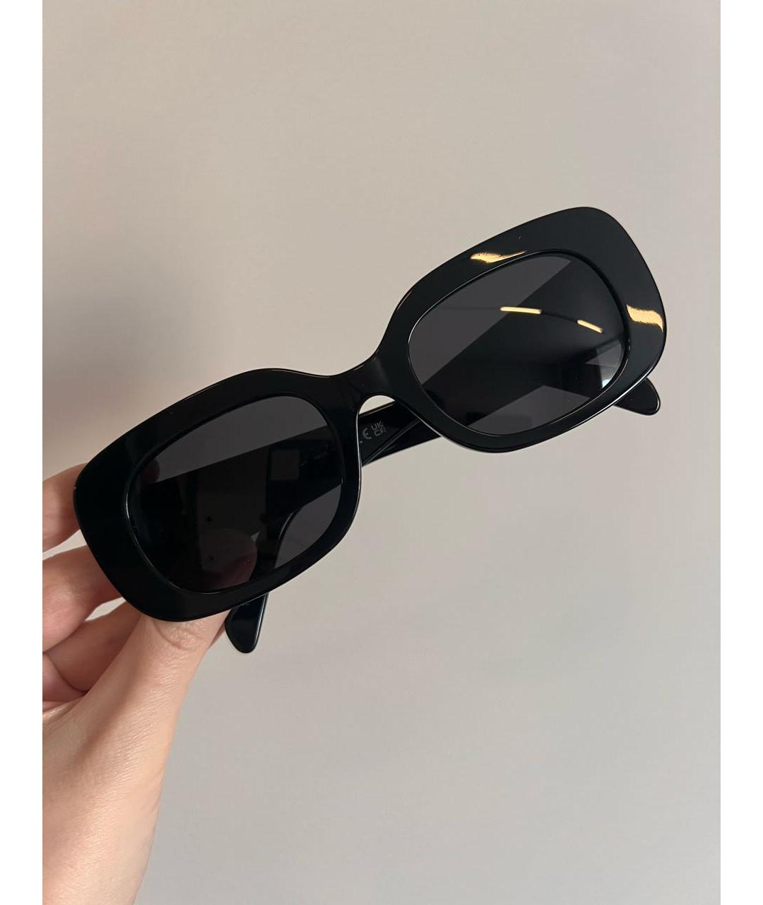 CELINE Черные пластиковые солнцезащитные очки, фото 4