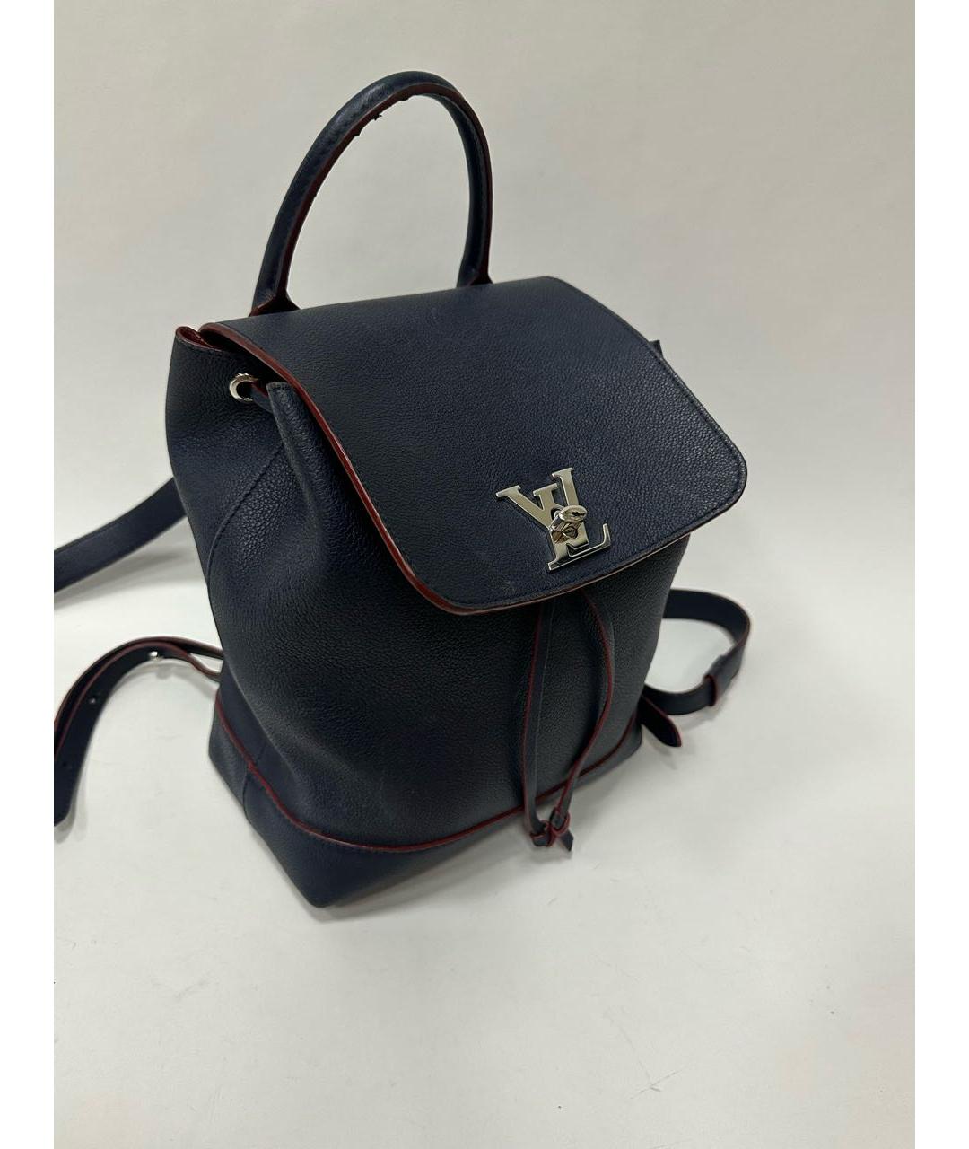 LOUIS VUITTON Темно-синий кожаный рюкзак, фото 2