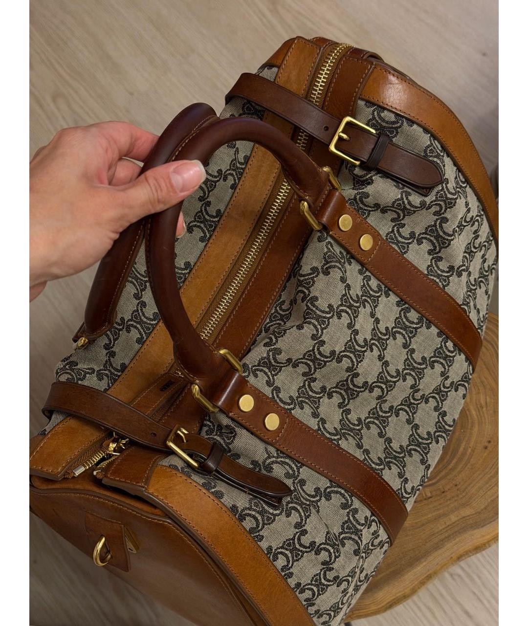 CELINE Мульти кожаная сумка с короткими ручками, фото 5