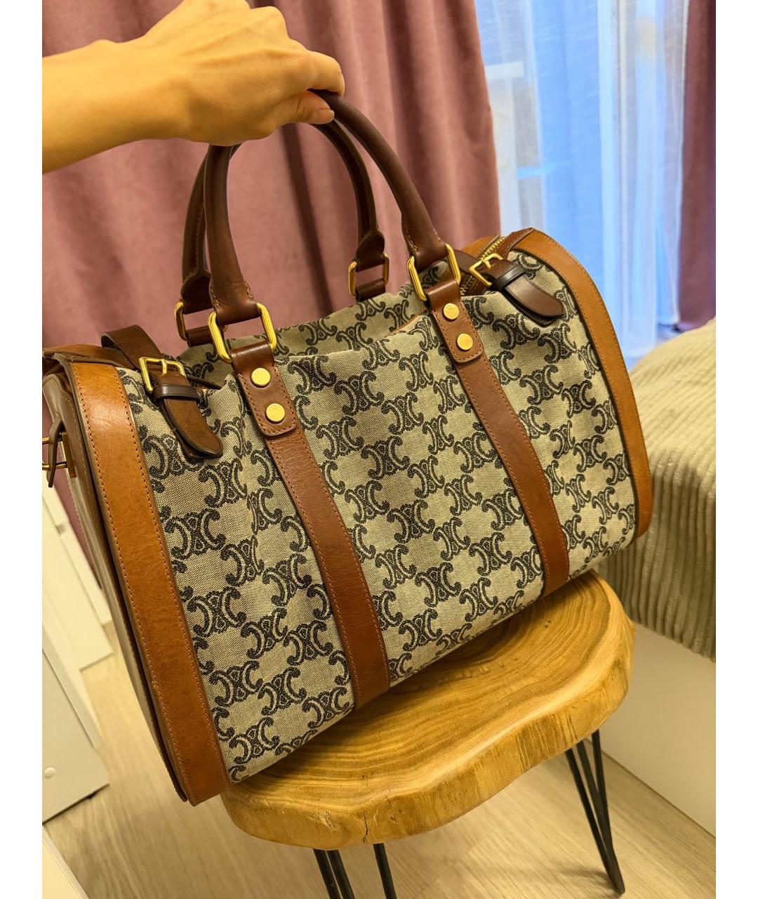 CELINE Мульти кожаная сумка с короткими ручками, фото 2