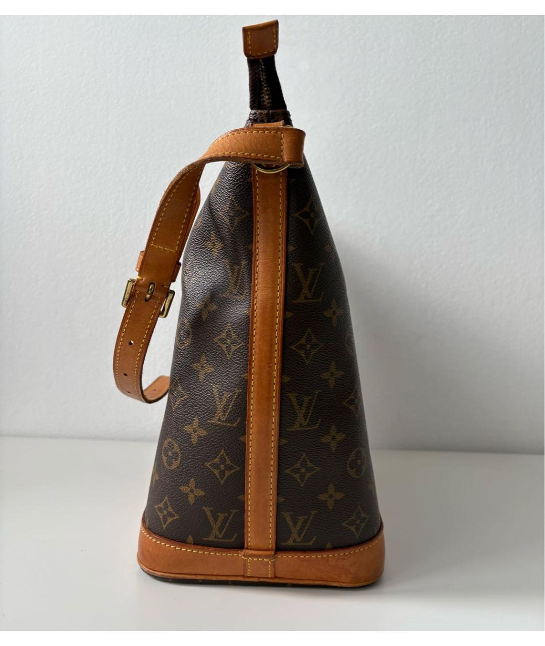 LOUIS VUITTON Коричневая сумка тоут из канвы, фото 6