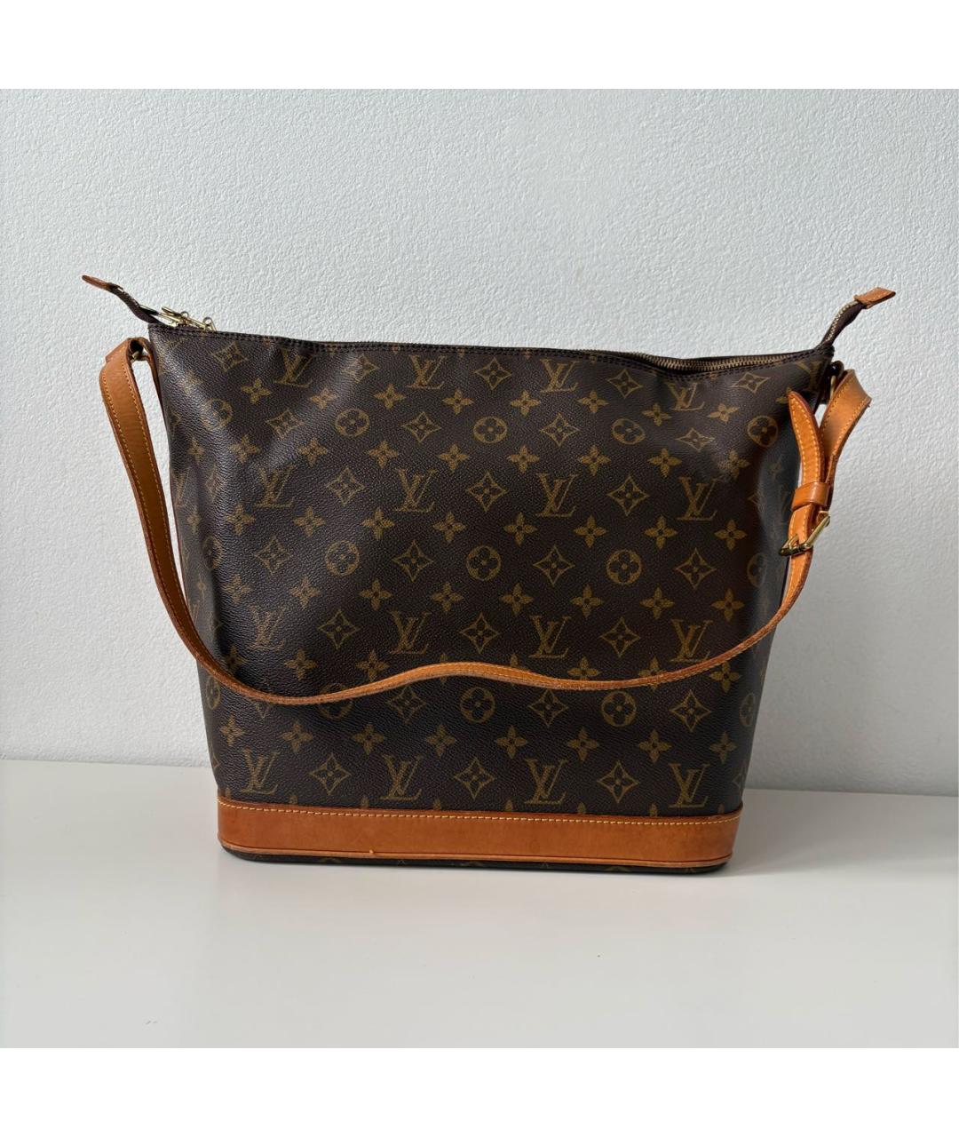 LOUIS VUITTON Коричневая сумка тоут из канвы, фото 3