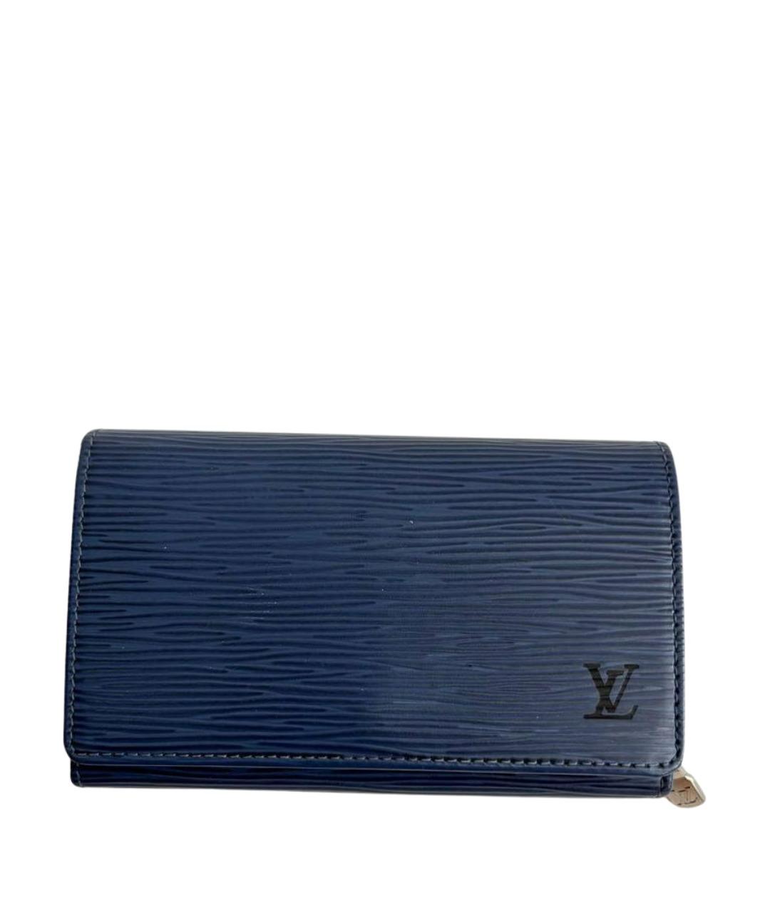 LOUIS VUITTON Синий кожаный кошелек, фото 1