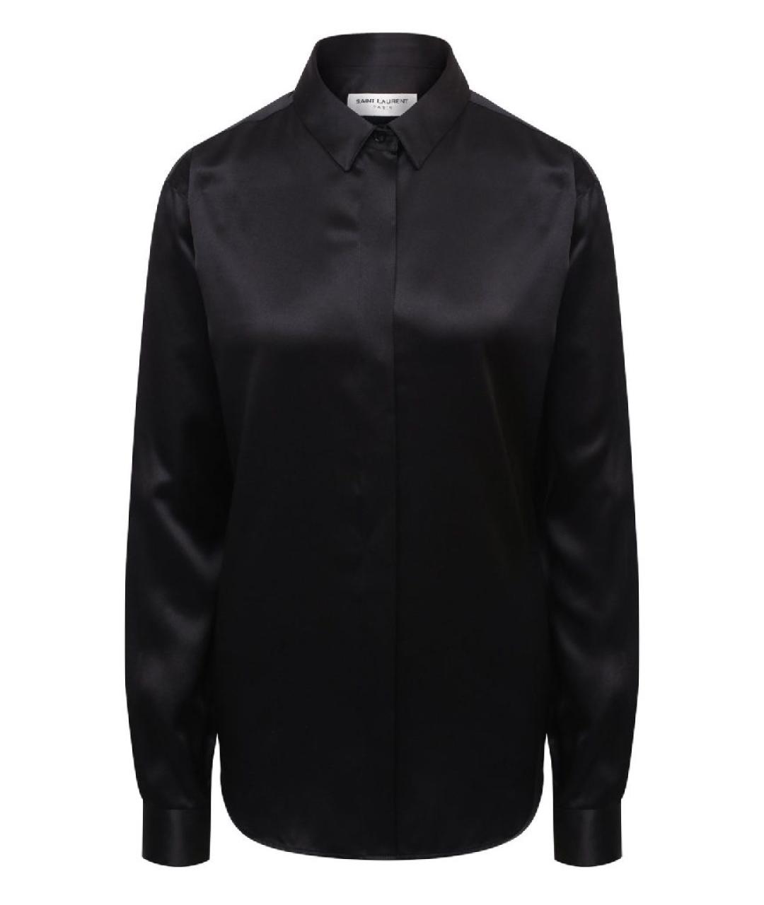 SAINT LAURENT Черная шелковая рубашка, фото 10