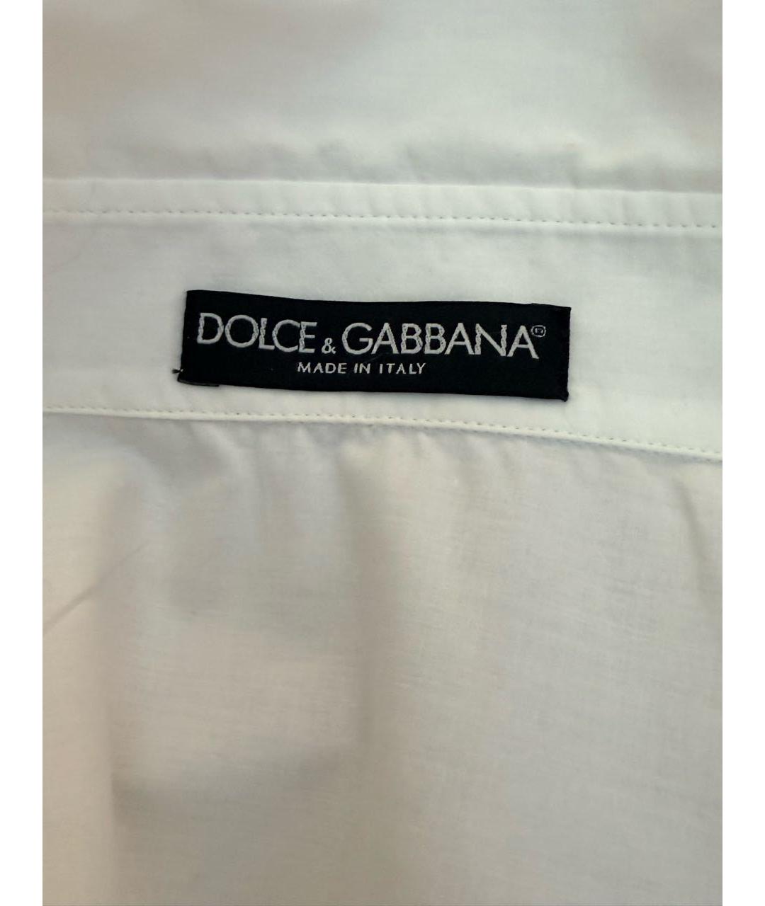 DOLCE&GABBANA Белая хлопковая рубашка, фото 3