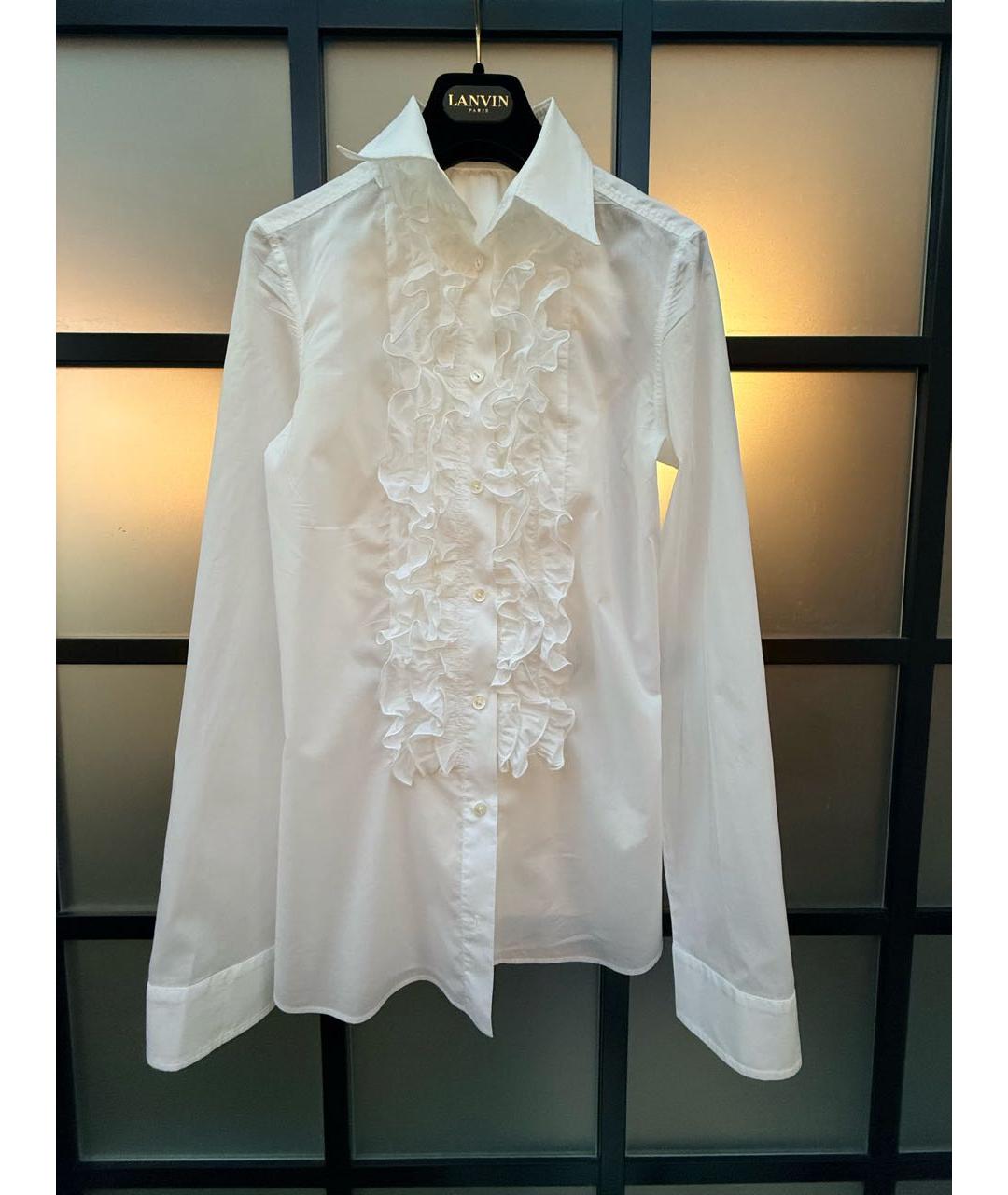 DOLCE&GABBANA Белая хлопковая рубашка, фото 7