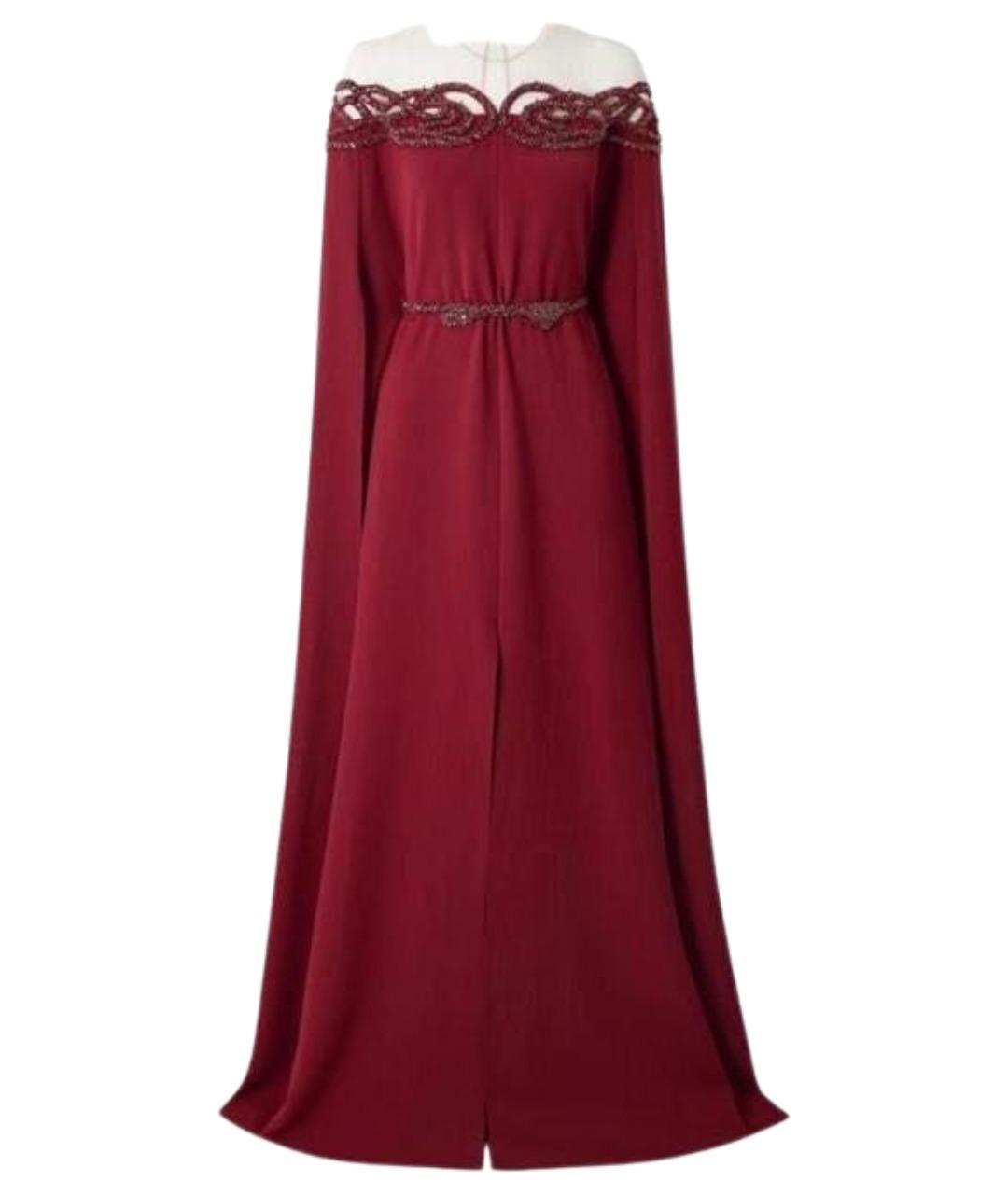 ZUHAIR MURAD Бордовое креповое вечернее платье, фото 1