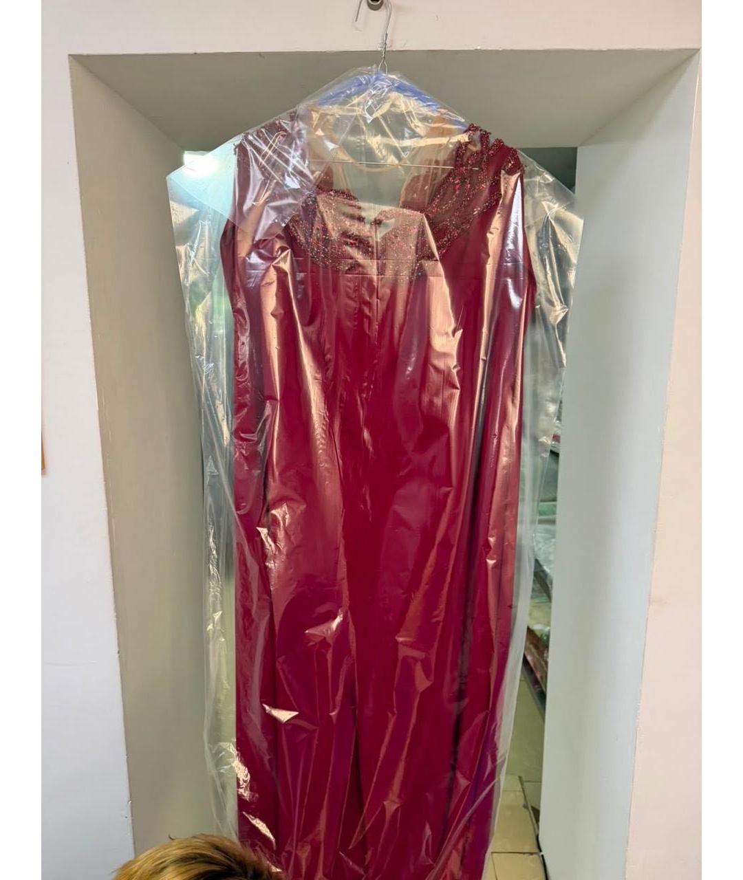 ZUHAIR MURAD Бордовое креповое вечернее платье, фото 3