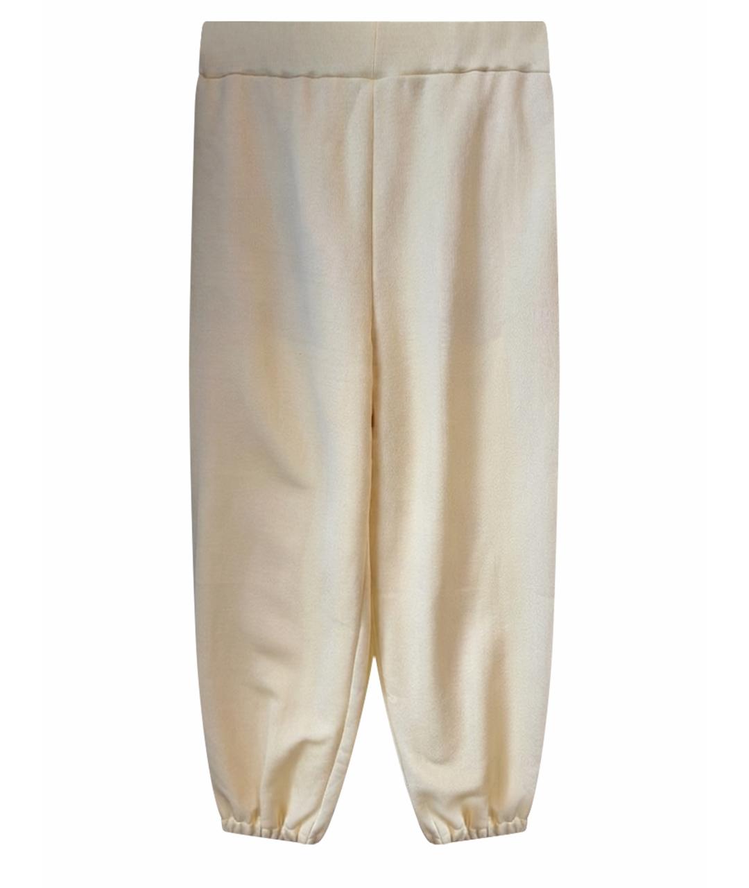 JIL SANDER Желтые вискозные прямые брюки, фото 1