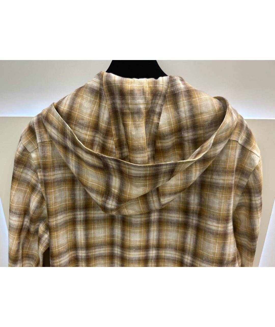 KITON Бежевая льняная кэжуал рубашка, фото 8