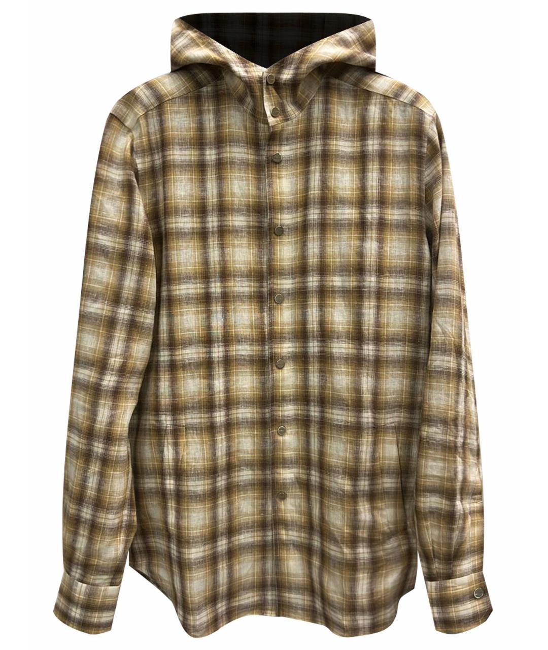 KITON Бежевая льняная кэжуал рубашка, фото 1