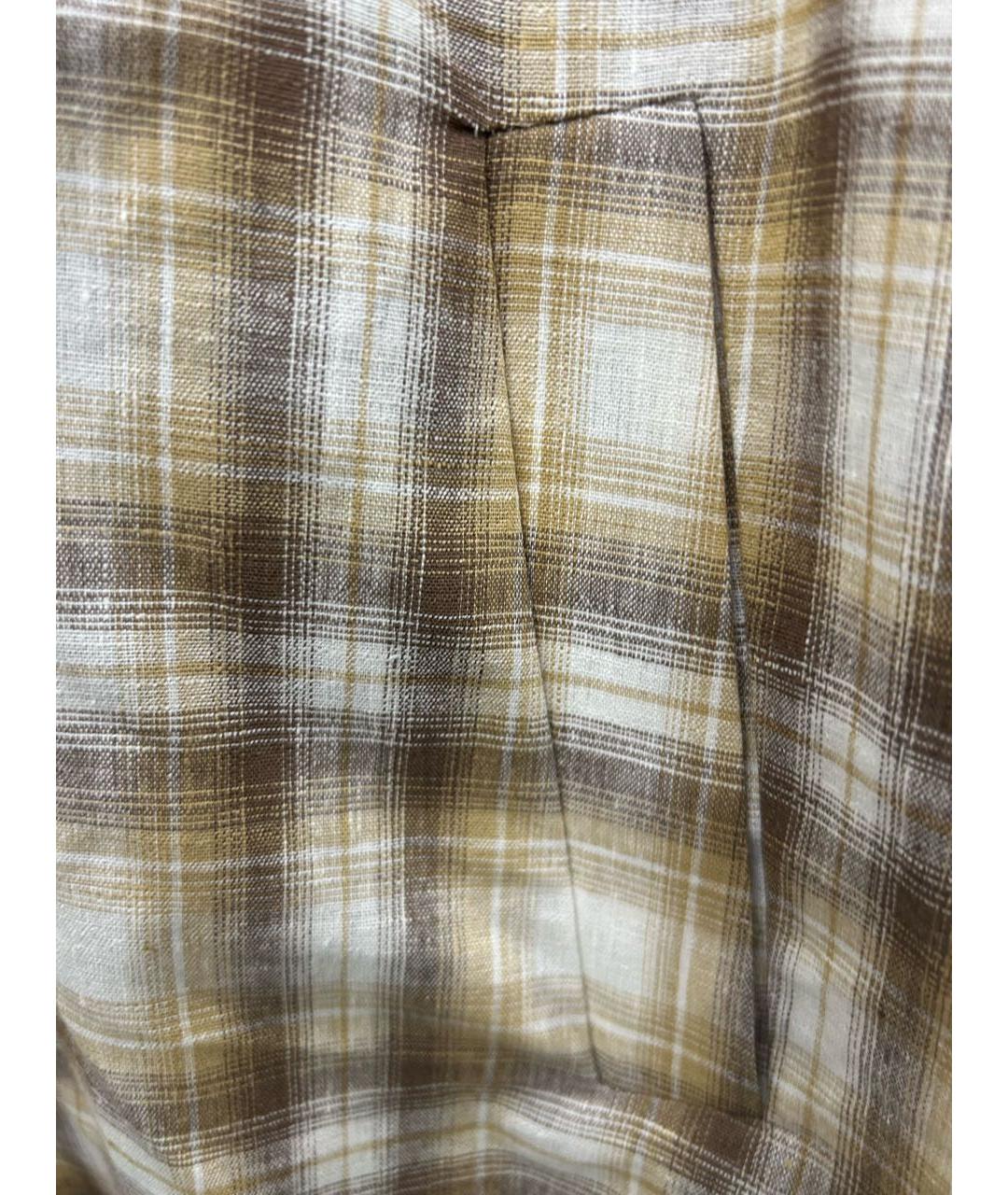 KITON Бежевая льняная кэжуал рубашка, фото 7
