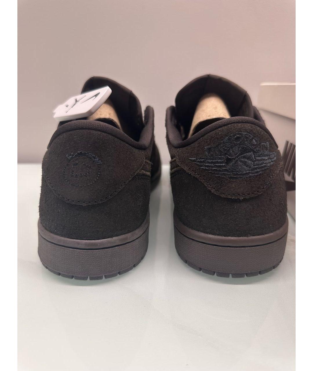 CACTUS JACK BY TRAVIS SCOTT Коричневые кожаные низкие кроссовки / кеды, фото 4