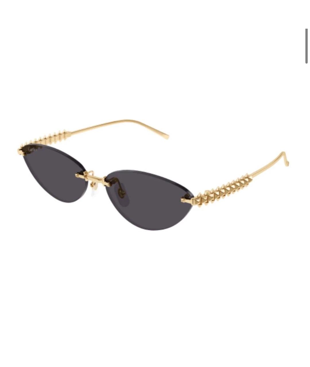 CARTIER Золотые металлические солнцезащитные очки, фото 3