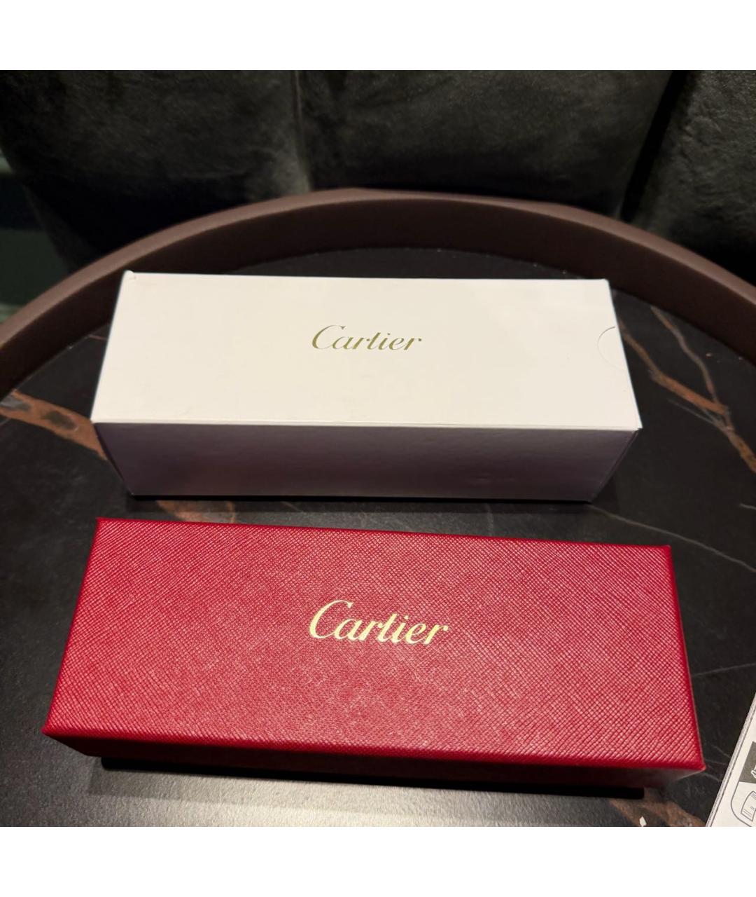 CARTIER Золотые металлические солнцезащитные очки, фото 4