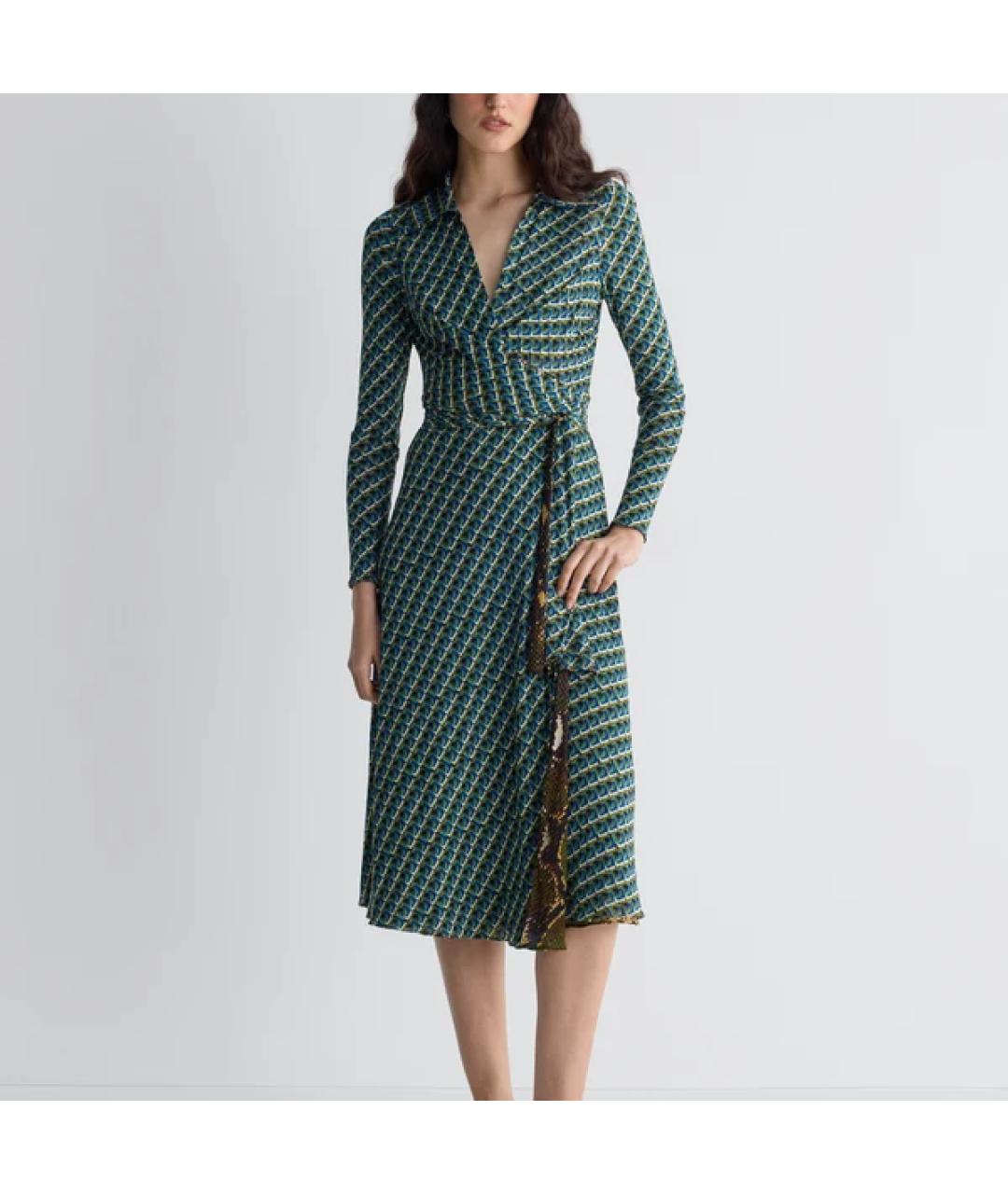 DIANE VON FURSTENBERG Мульти полиамидовое повседневное платье, фото 3