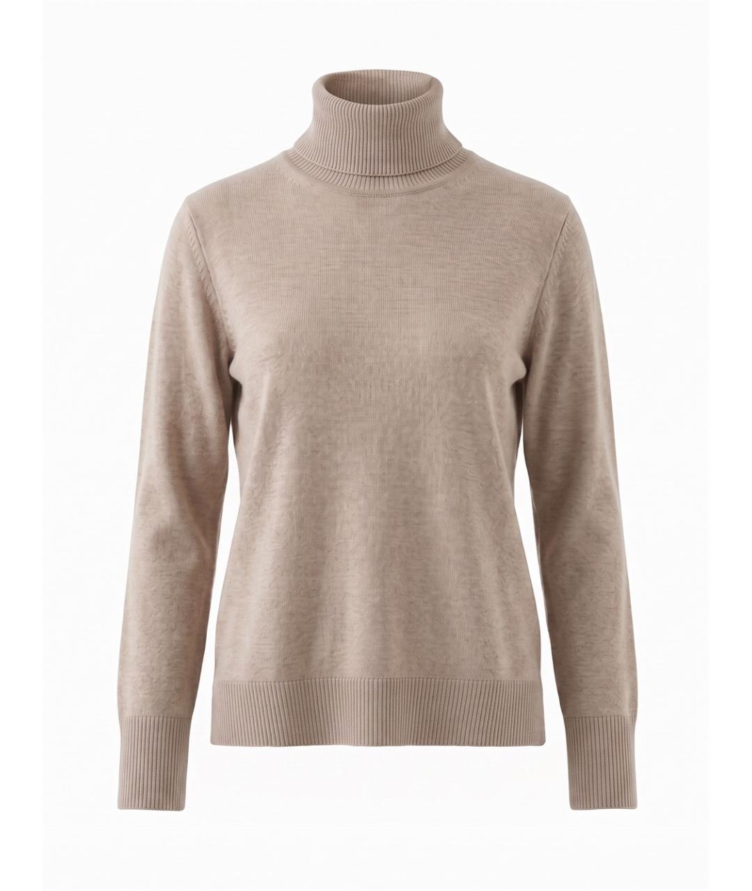 MAX MARA Бежевая шерстяная водолазка, фото 1