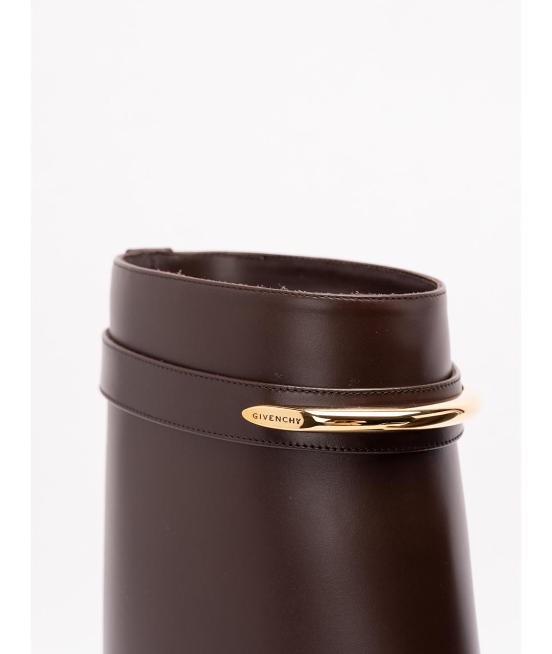 GIVENCHY Коричневые кожаные сапоги, фото 4