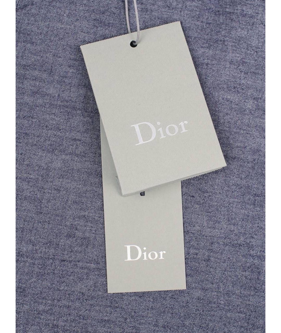 CHRISTIAN DIOR Синяя хлопковая кэжуал рубашка, фото 7