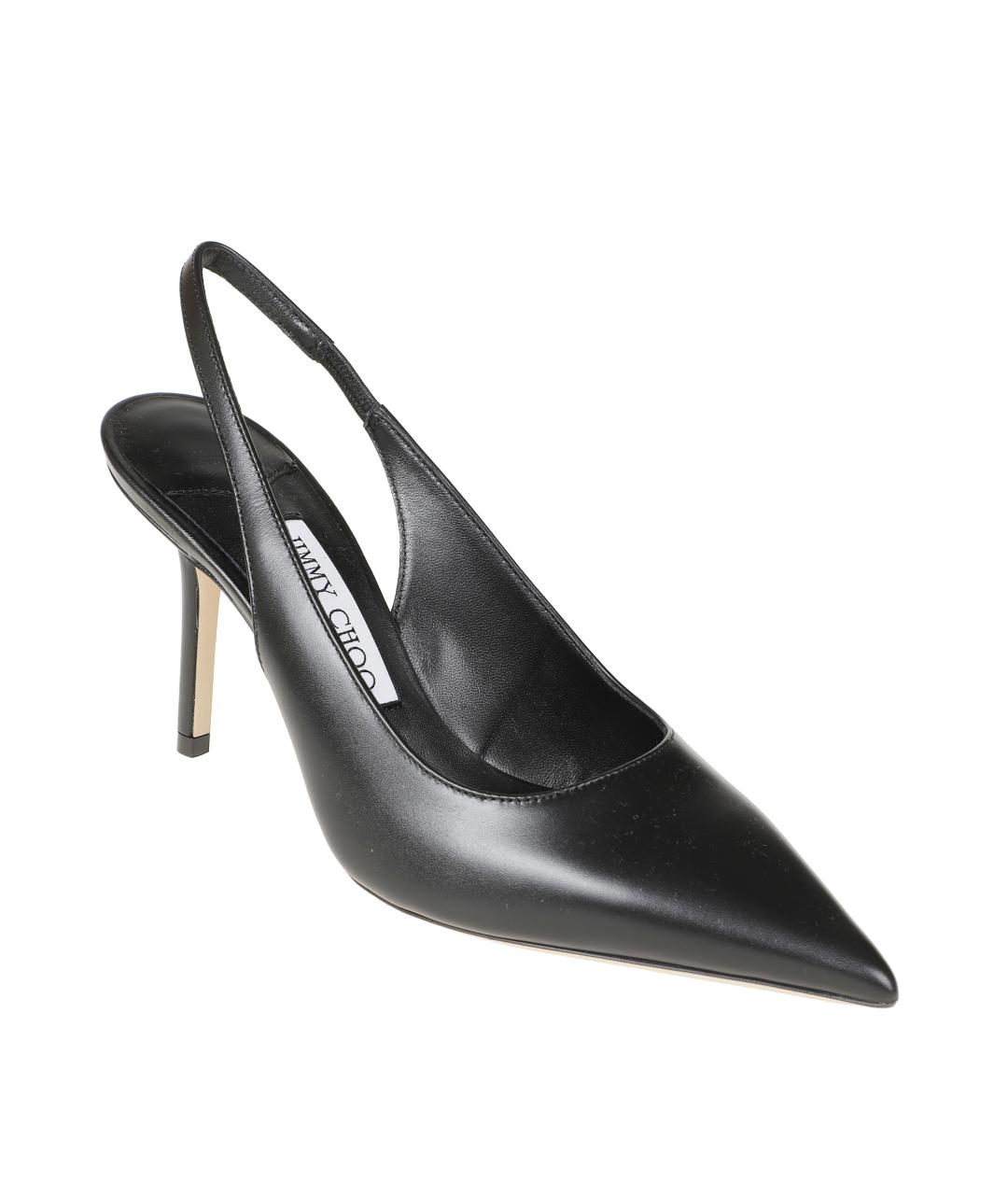 JIMMY CHOO Черные кожаные туфли, фото 2