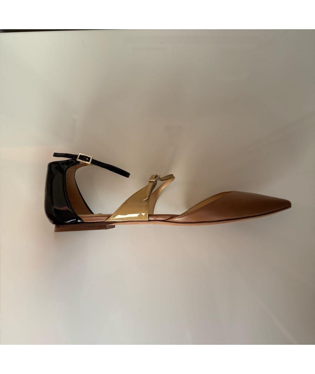 JIMMY CHOO Бежевые кожаные туфли, фото 8