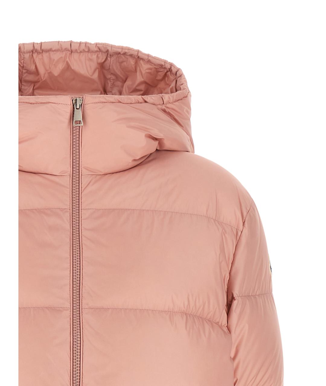 MONCLER Розовый полиамидовый пуховик, фото 3