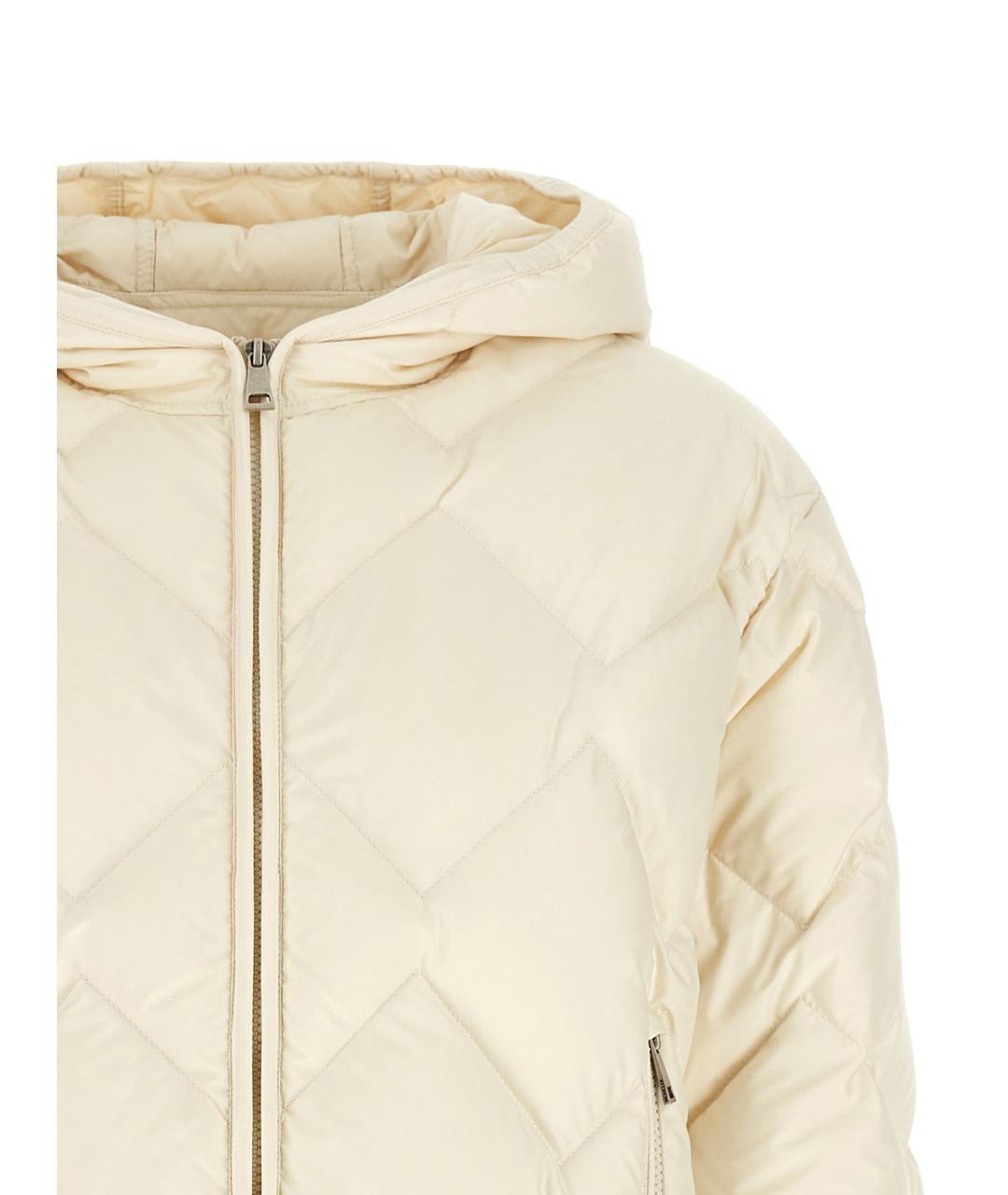 MONCLER Белый полиэстеровый пуховик, фото 3