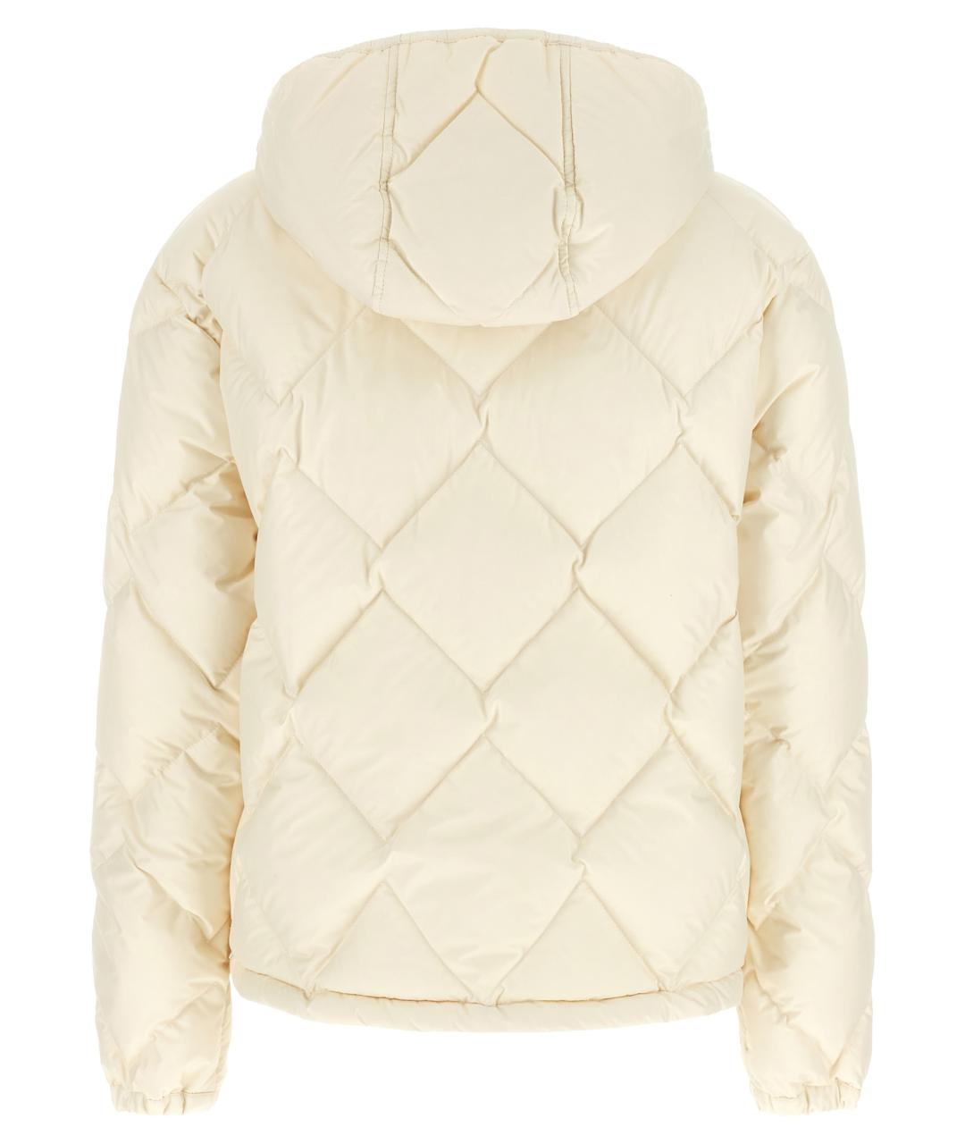 MONCLER Белый полиэстеровый пуховик, фото 2