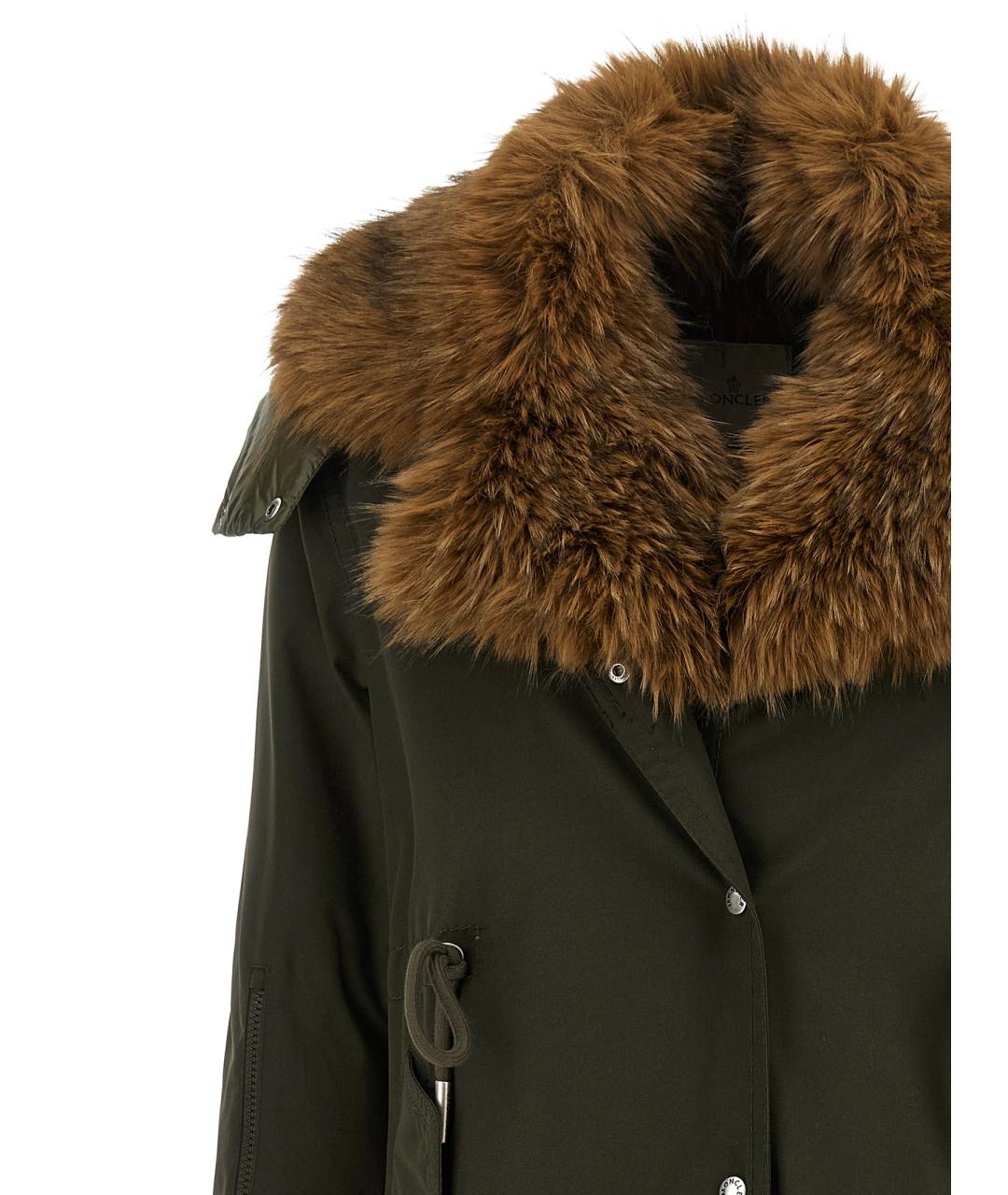 MONCLER Зеленая полиамидовая парка, фото 4