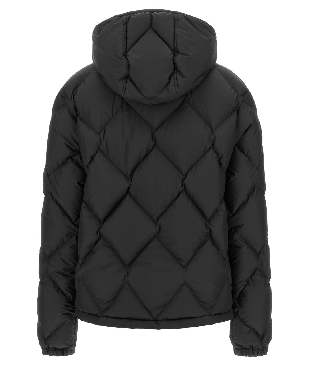MONCLER Черный полиэстеровый пуховик, фото 2