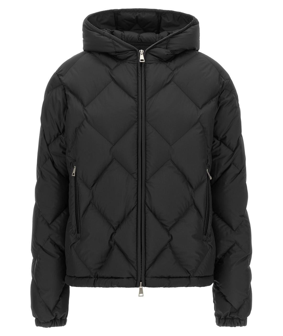 MONCLER Черный полиэстеровый пуховик, фото 1