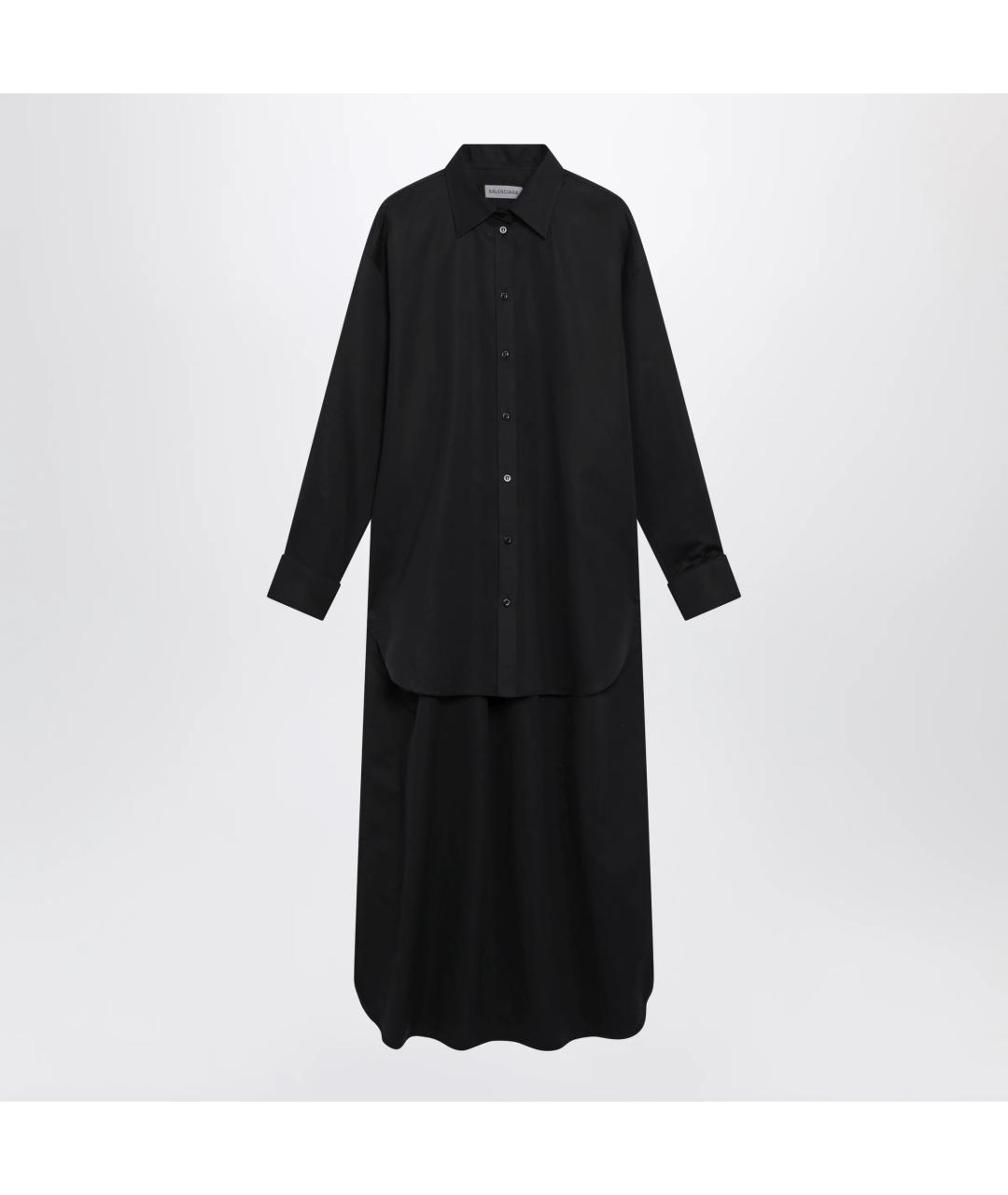 BALENCIAGA Черная хлопковая рубашка, фото 3