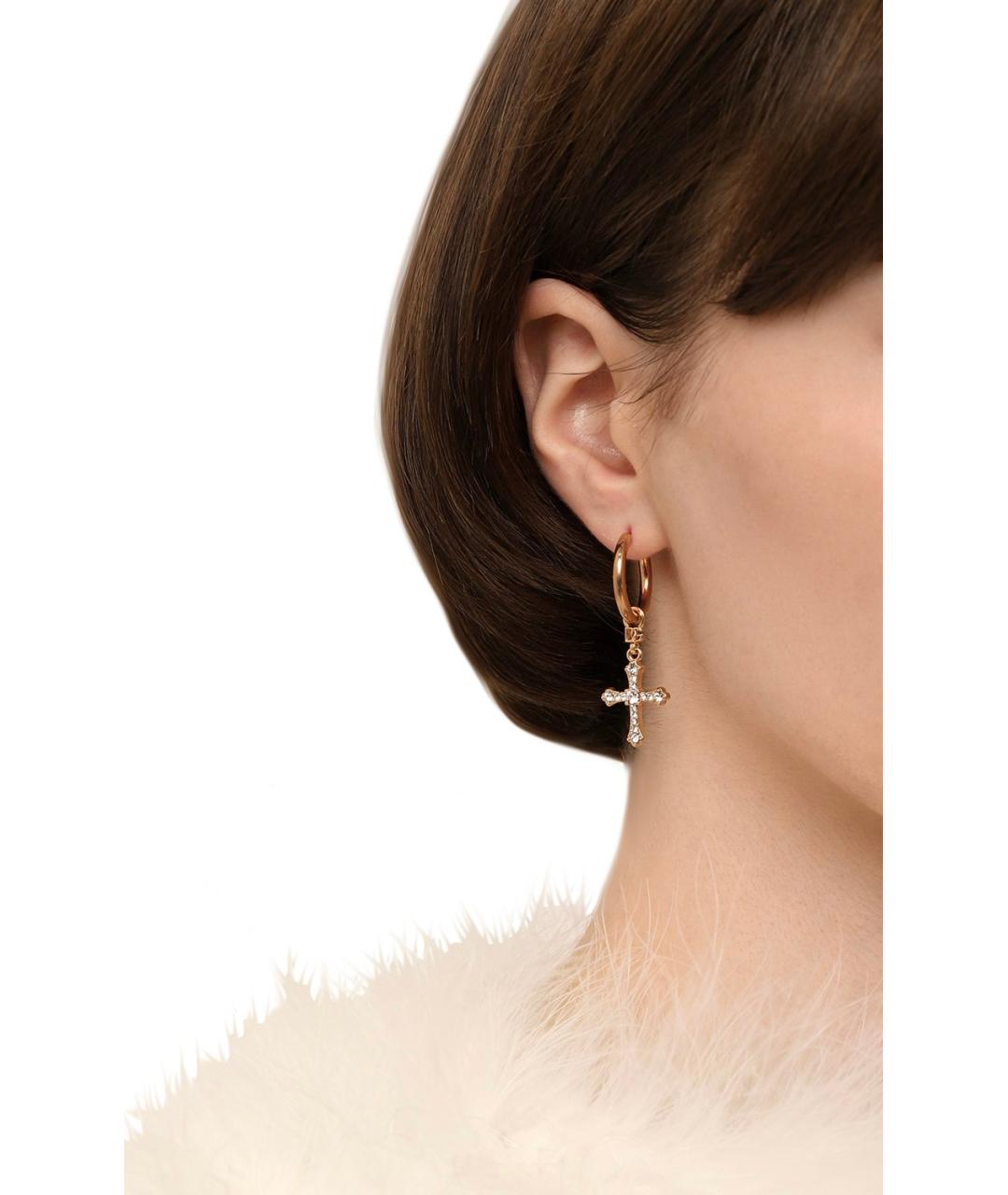 DOLCE&GABBANA Золотые латунные серьги, фото 3