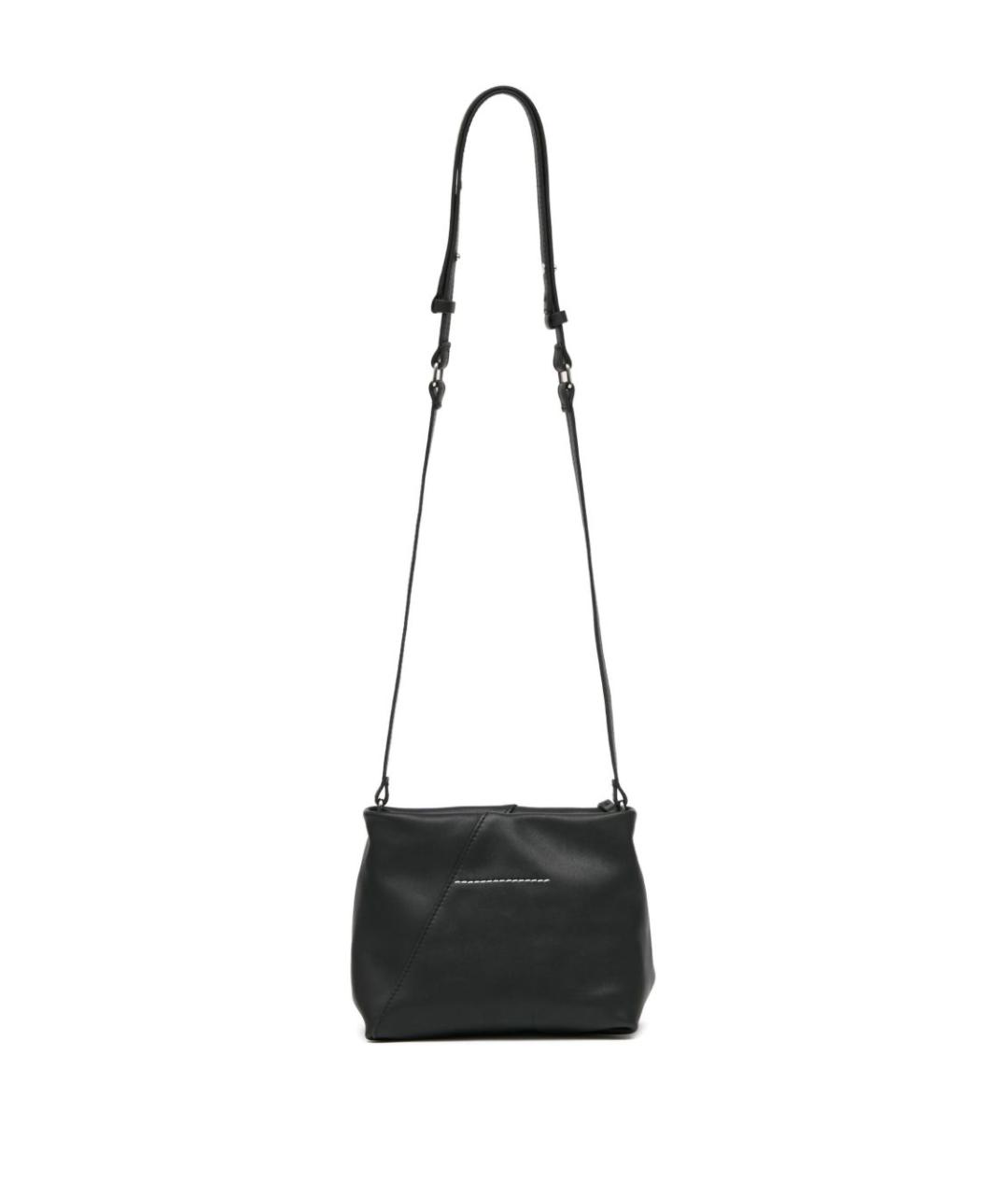 MM6 MAISON MARGIELA Черная кожаная сумка через плечо, фото 1