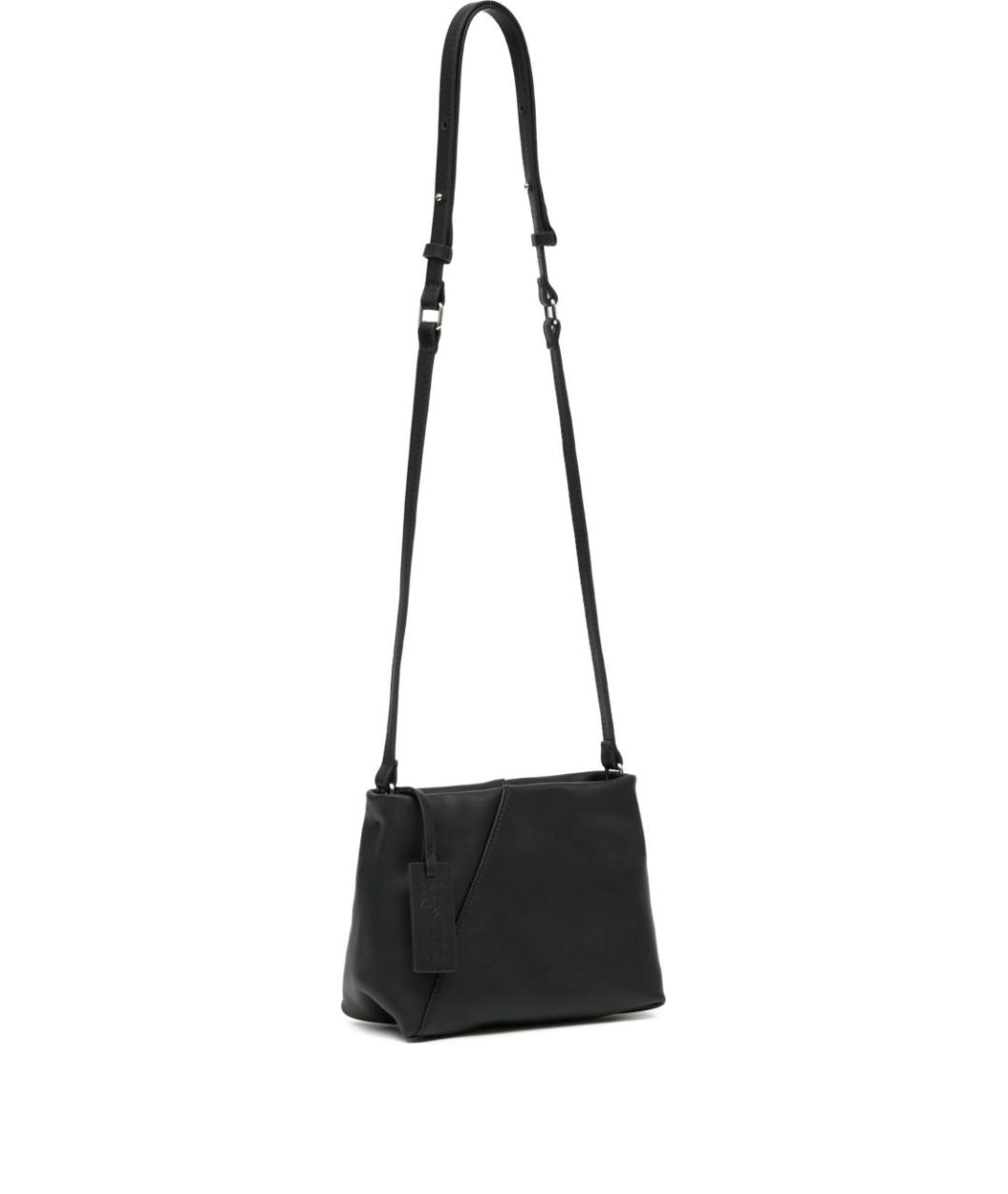 MM6 MAISON MARGIELA Черная кожаная сумка через плечо, фото 2