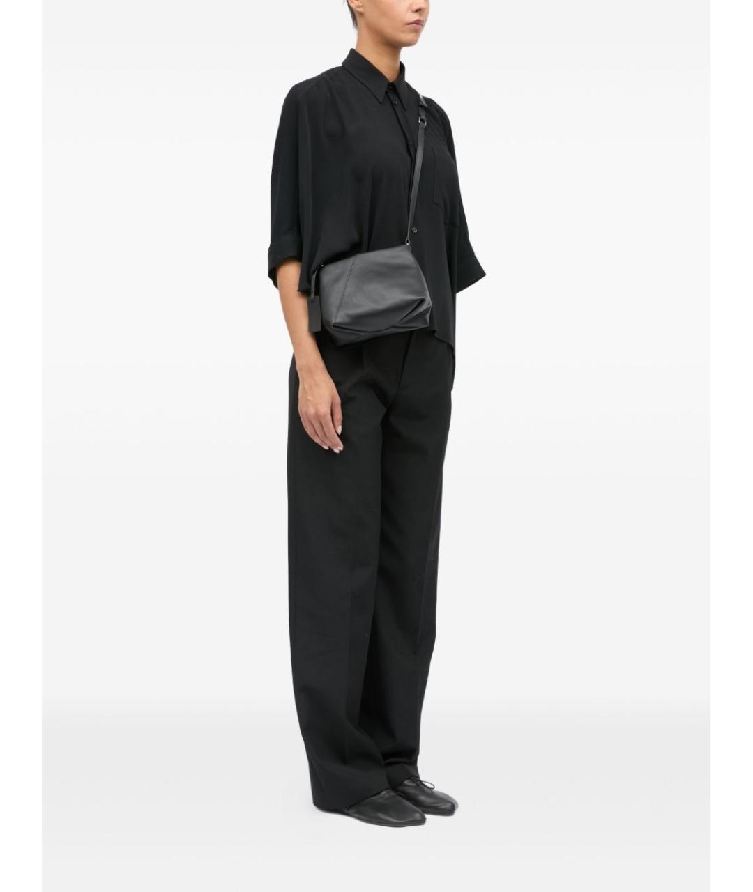 MM6 MAISON MARGIELA Черная кожаная сумка через плечо, фото 4