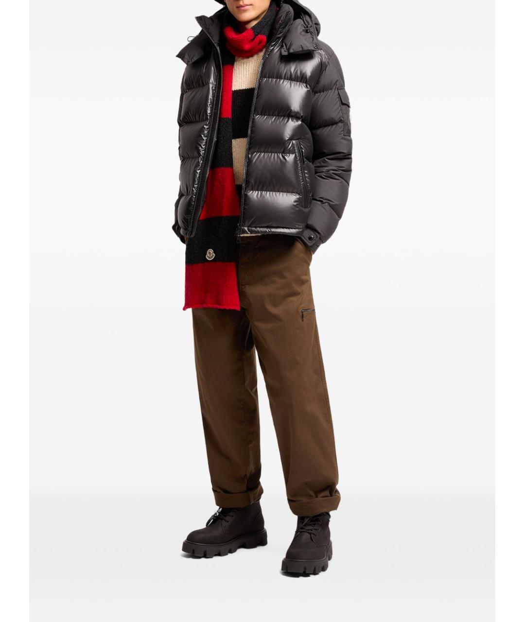 MONCLER Черный пуховик, фото 2