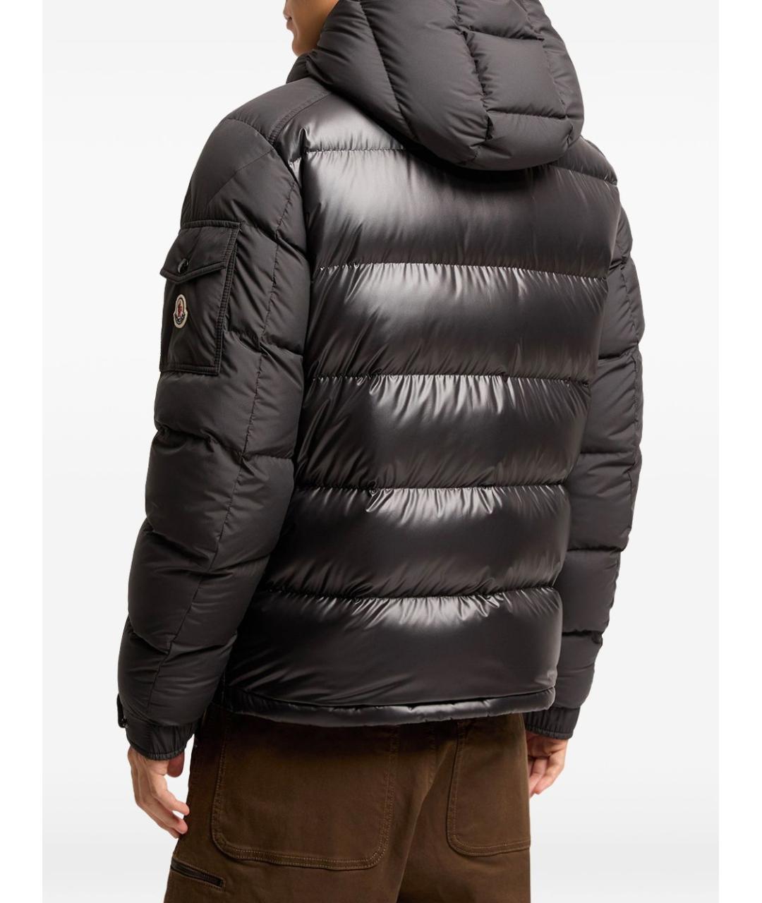 MONCLER Черный пуховик, фото 3