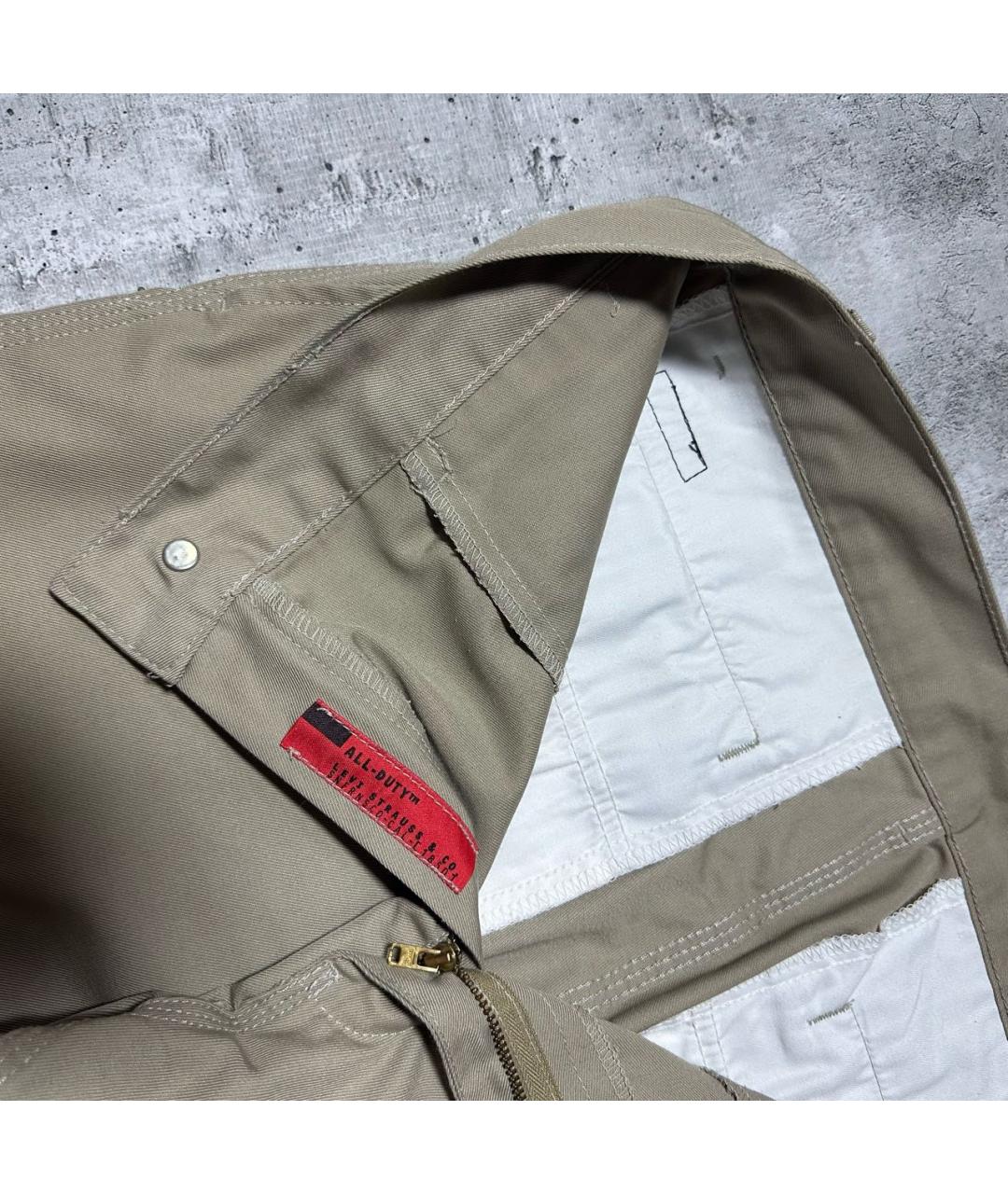 LEVI'S Бежевые хлопковые брюки чинос, фото 6